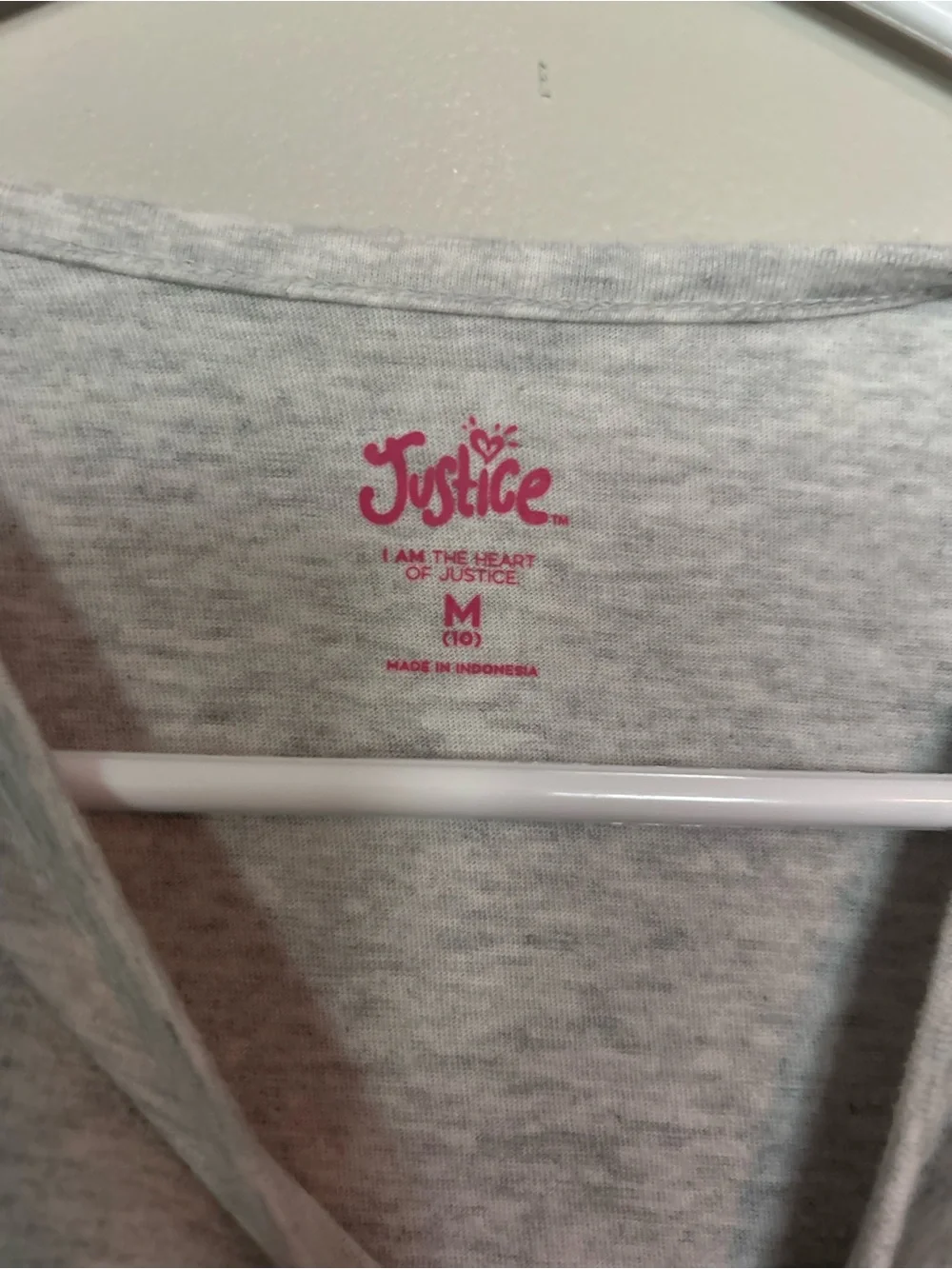 5 for $20! Justice Girls' Gray Tie-Front Tank Top - 'Love Being You' Rainbow